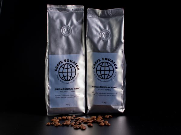Caffe Equator Blue Mountain coffee beans and ground 250g