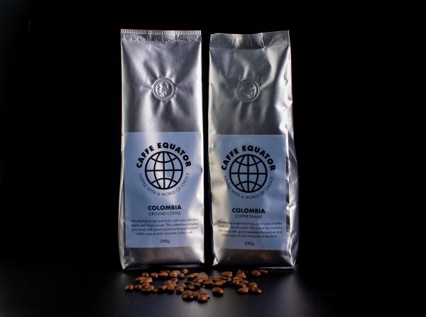 Caffe Equator Colombian coffee beans and ground 250g