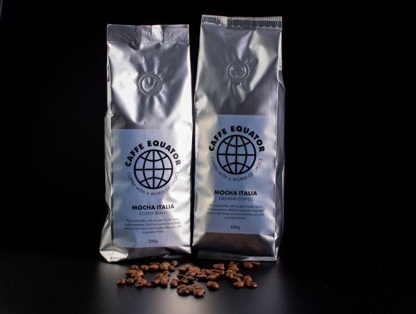 Caffe Equator Mocha Italia Coffee beans and ground 250g