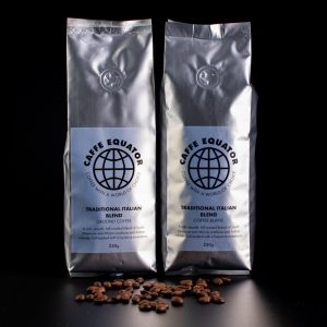 Caffe Equator Trad Italian coffee beans and ground 250g